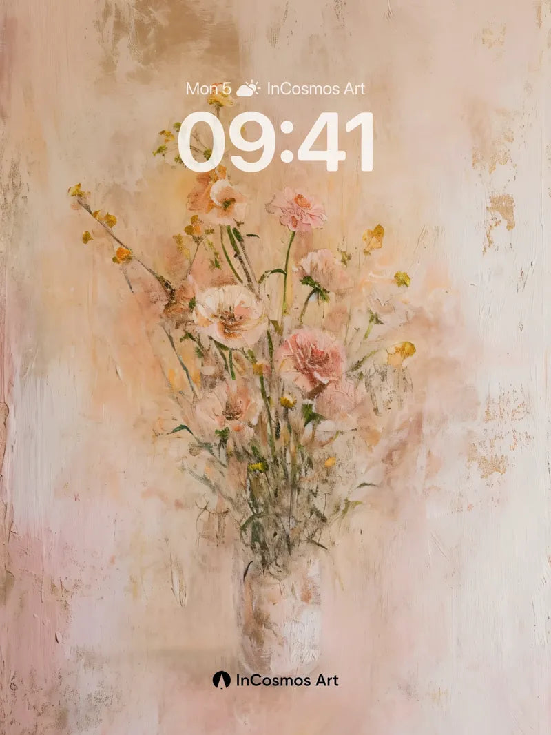 Soft Hush Floral Wallpaper with Textured Canvas