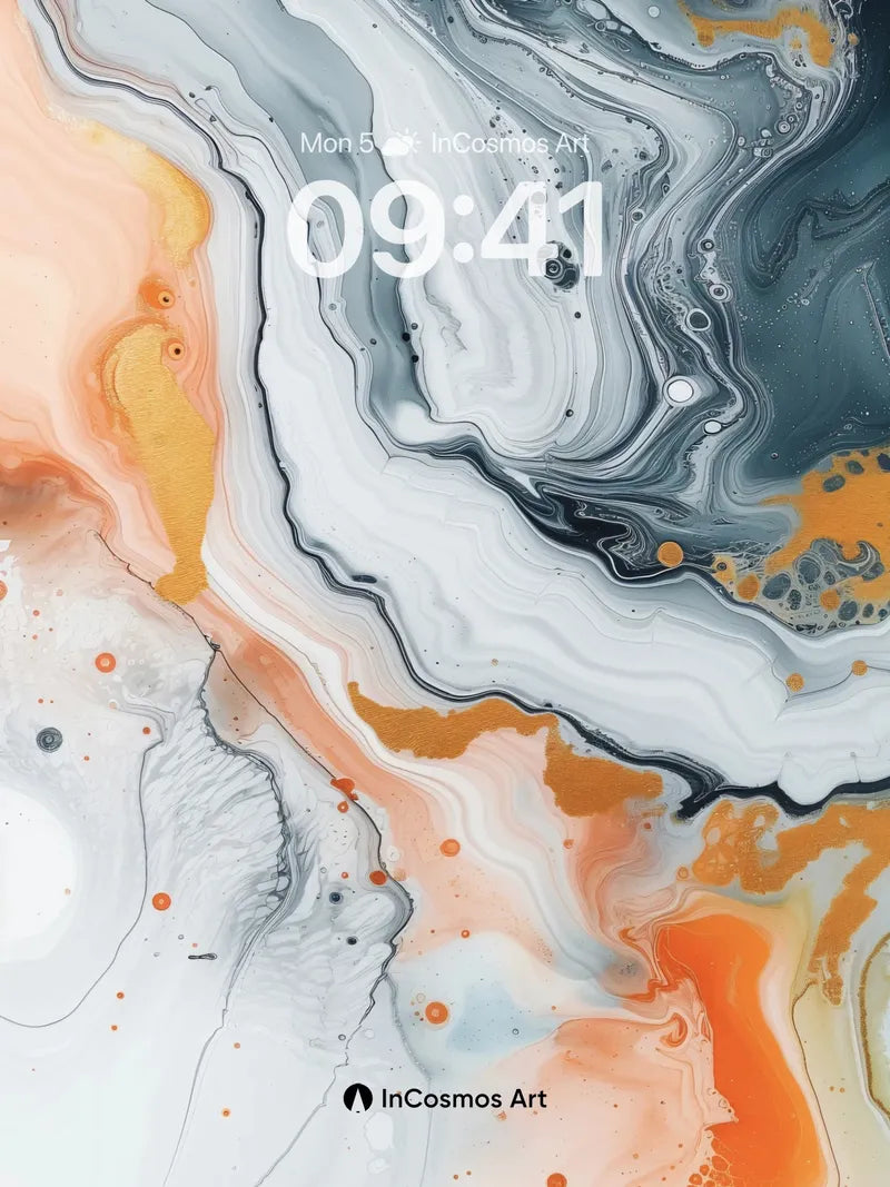 Luminous Abyss Wallpaper with Floating Orbs