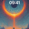 Cosmic Eye Wallpaper with Fiery Halo wallpaper for iPhone, iPad & Mac