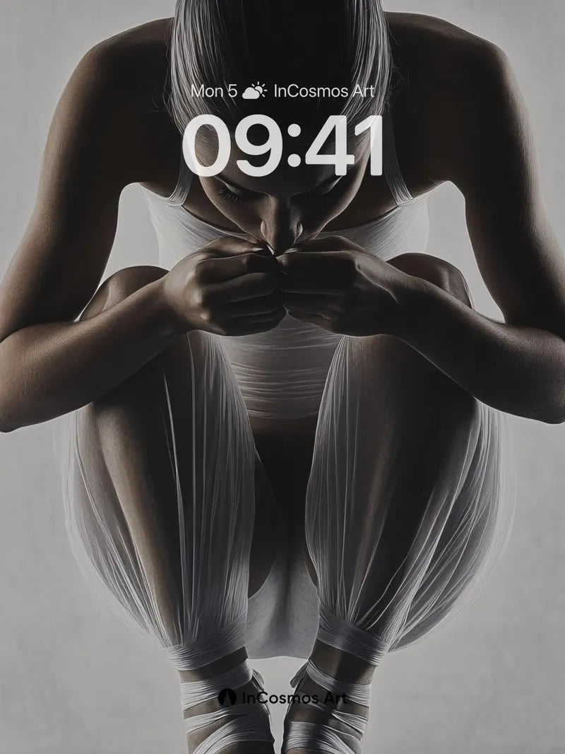 Silent Grace Wallpaper with Ballet Reflection