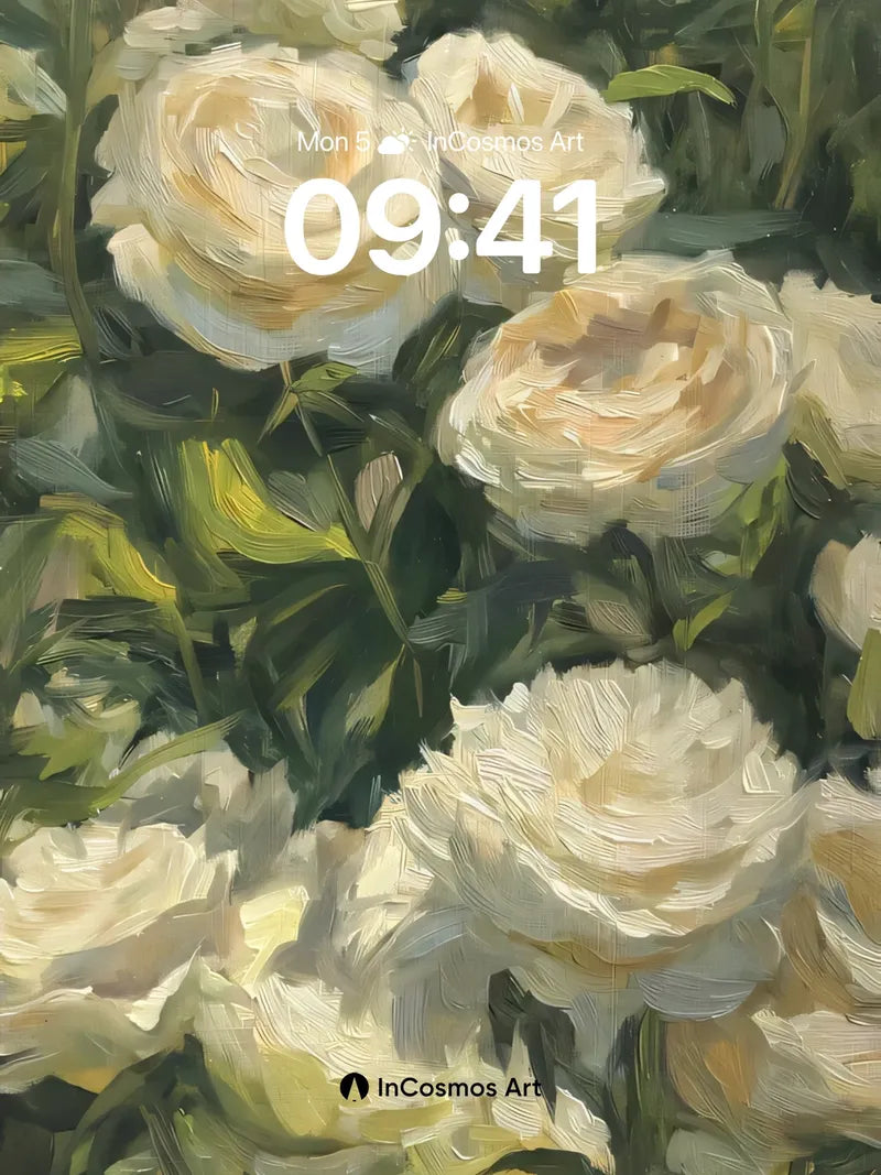 Luminous Petal Wallpaper with Impressionist Hues wallpaper for iPhone, iPad & Mac