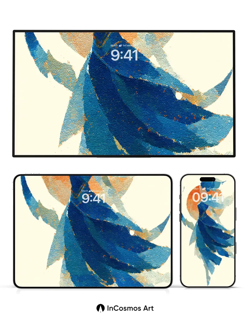 Cobalt Whisper Wallpaper with Sunlit Motion