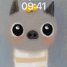 Whimsical Pup Wallpaper with Yellow Bow wallpaper for iPhone, iPad & Mac