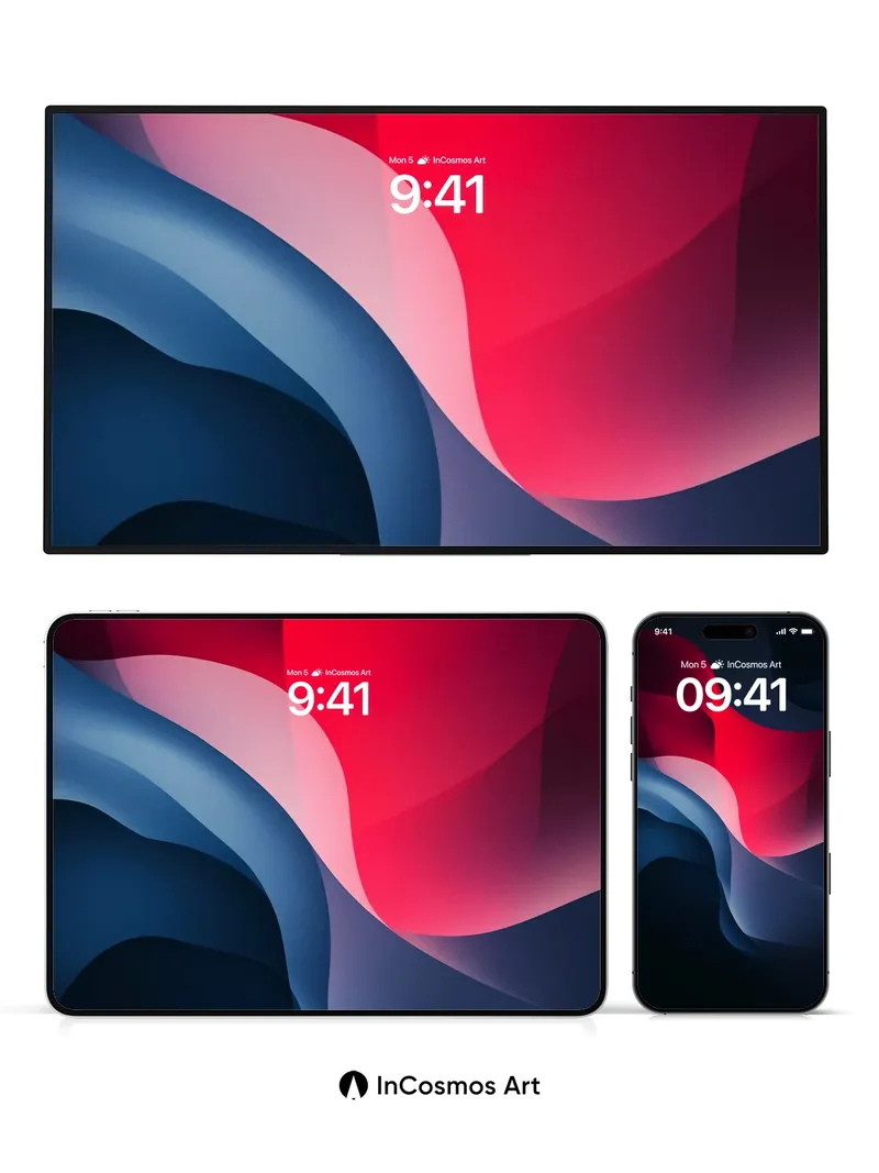 Velvet Wave Wallpaper with Liquid Light