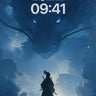Whispering Sky Wallpaper with Celestial Dragon wallpaper for iPhone, iPad & Mac