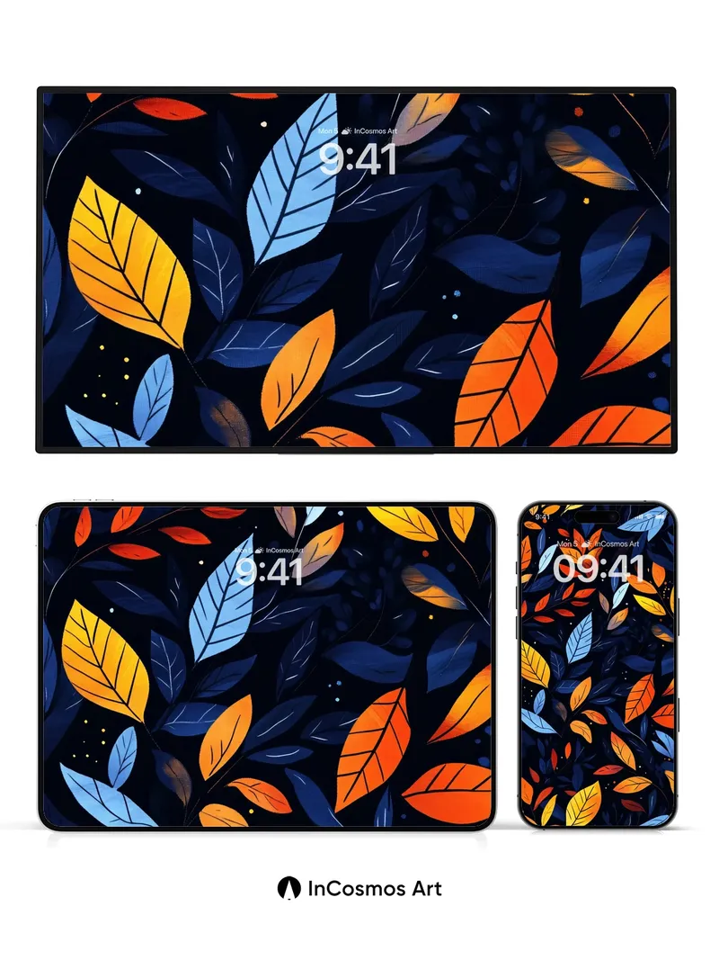 Autumn Whispers Wallpaper with Midnight Veil