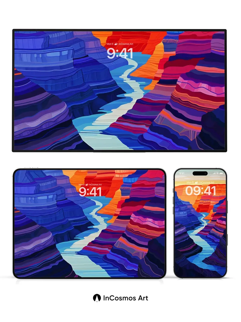 Canyon Mirage Wallpaper with Liquid Light