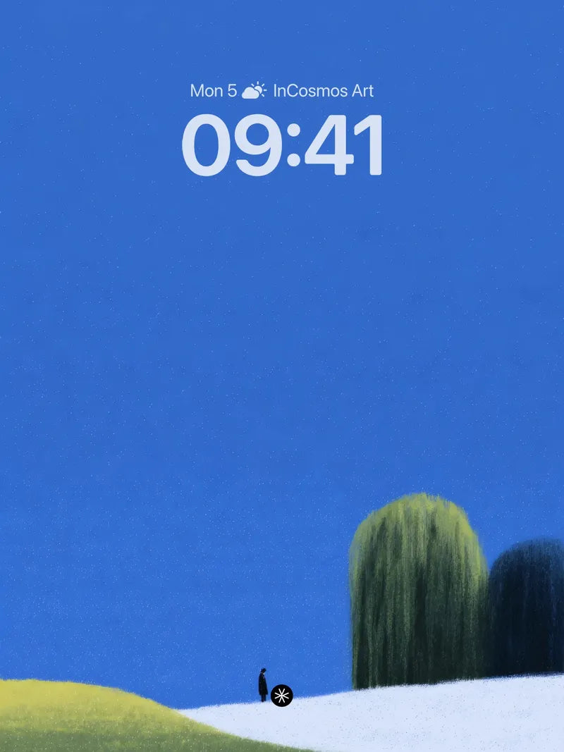 Solitary Wanderer Minimalist Wallpaper wallpaper for iPhone, iPad & Mac