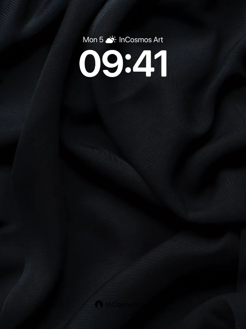 Midnight Silk Wallpaper with Whispering Folds