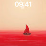 Crimson Horizon Wallpaper with Silent Sail wallpaper for iPhone, iPad & Mac