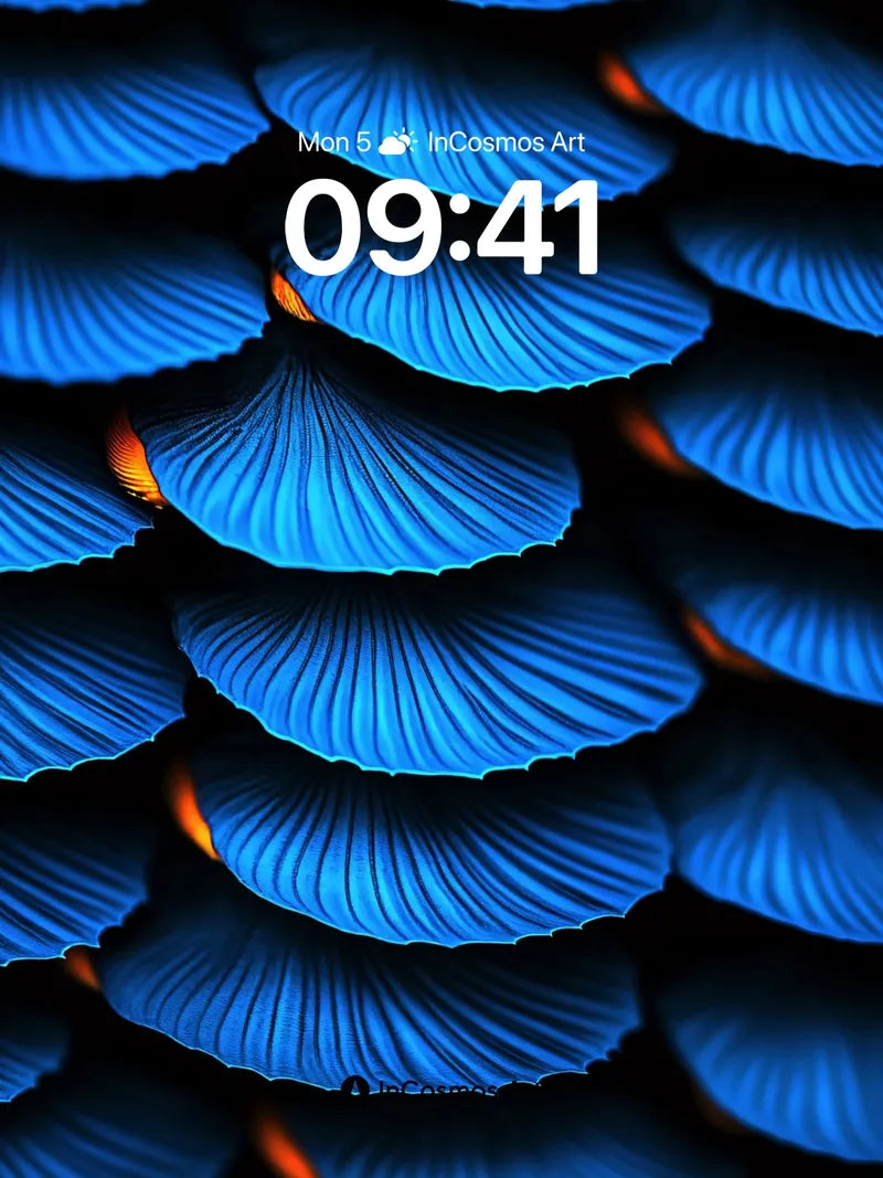 Electric Feather Wallpaper with Hidden Firelight