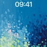 Ethereal Blue Gradient Floral Background wallpaper for iPhone, iPad & Mac