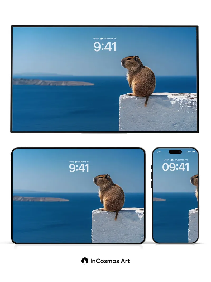 Serenity Watch Wallpaper with Coastal Gaze