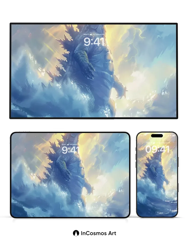 Thunderclad Titan Wallpaper with Storm-Scale Texture