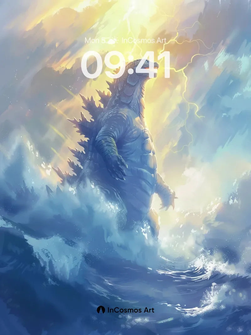 Thunderclad Titan Wallpaper with Storm-Scale Texture