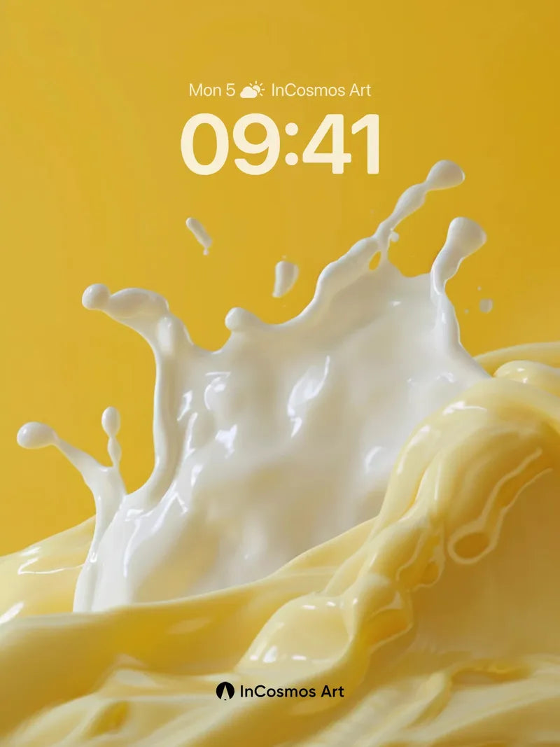 Cream Surge Wallpaper with Golden Flow