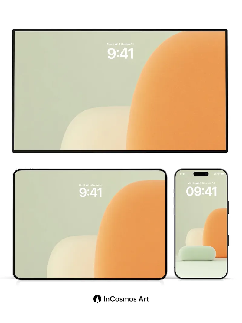 Serene Sculpture Wallpaper with Soft Curves