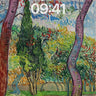 Whirlwind Garden Wallpaper with Swirling Trees wallpaper for iPhone, iPad & Mac