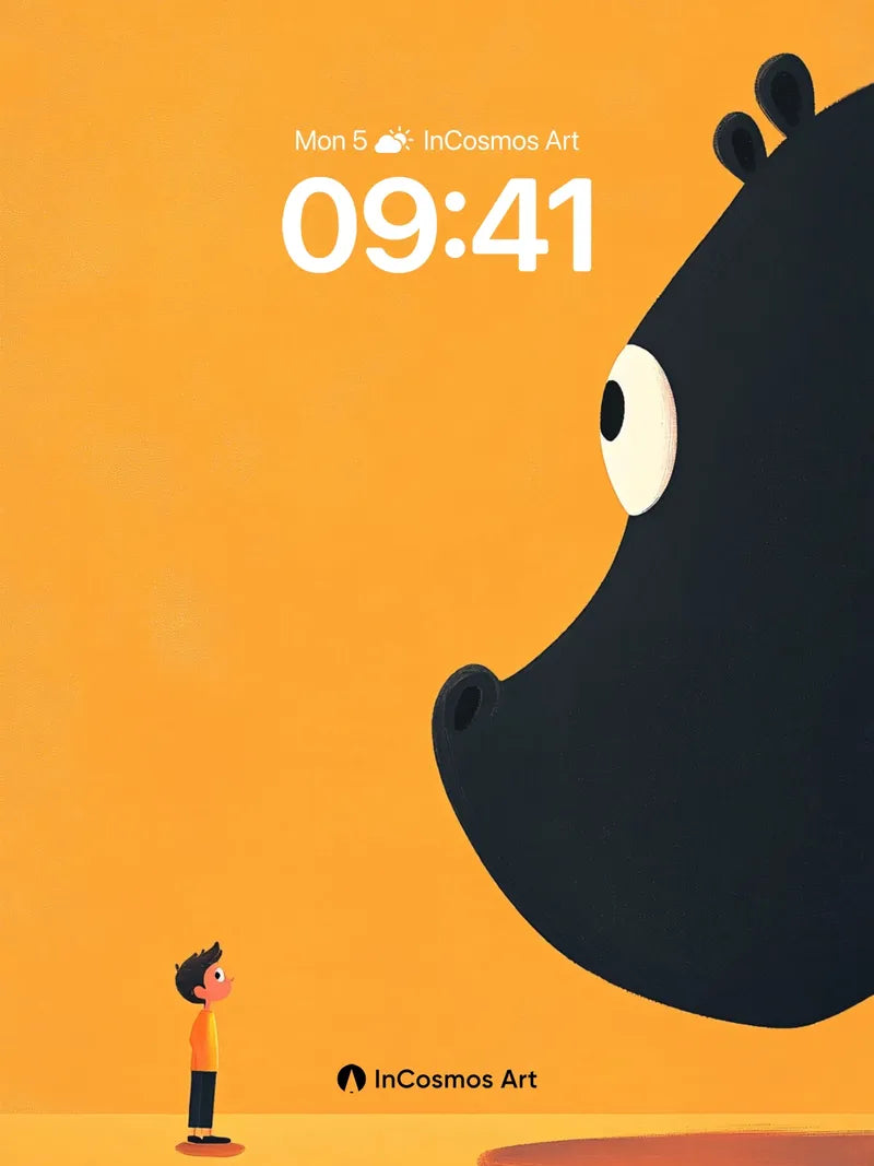 Whispering Giant Wallpaper with Tiny Observer