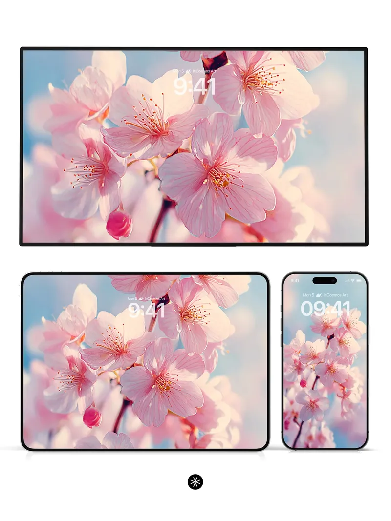 Serene Pink Petals Wallpaper in Soft Light