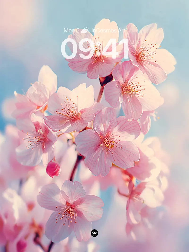Serene Pink Petals Wallpaper in Soft Light wallpaper for iPhone, iPad & Mac