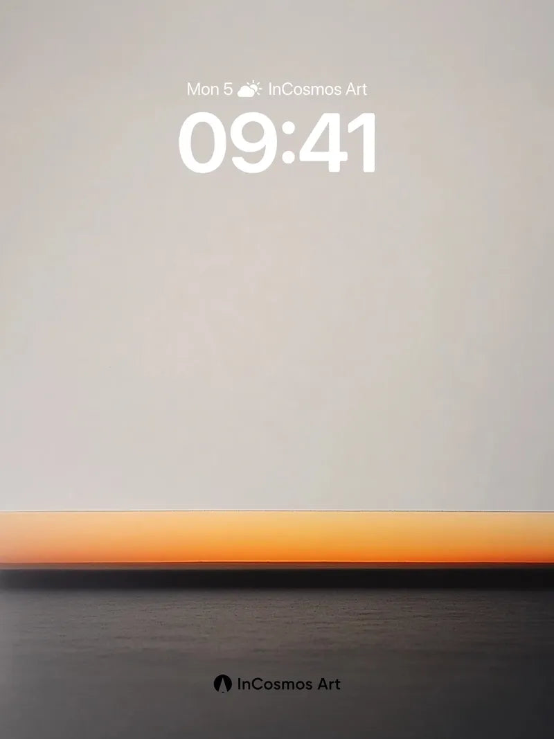 Serenity Horizon Wallpaper with Amber Edge