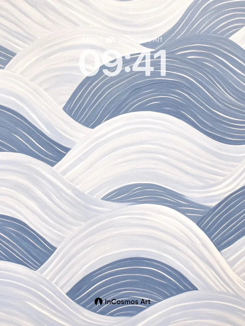 Serenity Wave Wallpaper with Hokusai Echoes