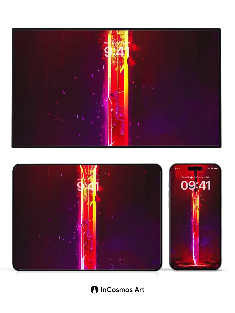 Crimson Ember Wallpaper with Pulse of Fire