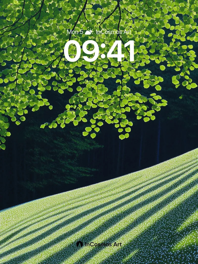 Serenity in Canopy Wallpaper with Dappled Light wallpaper for iPhone, iPad & Mac