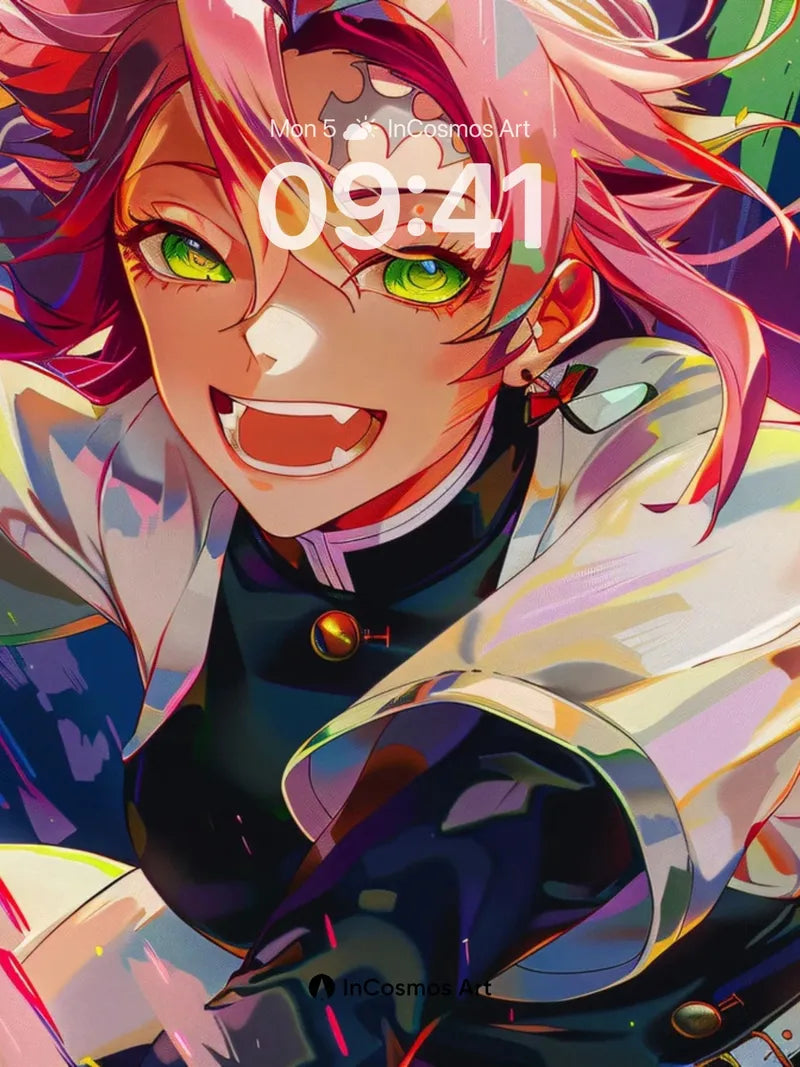 Electric Bloom Wallpaper with Animated Hues