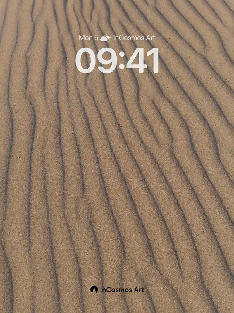 Serenity Sand Ripples Wallpaper with Wind-Whispered Lines