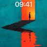 Surreal Silhouette Wallpaper with Reflective Water Path wallpaper for iPhone, iPad & Mac