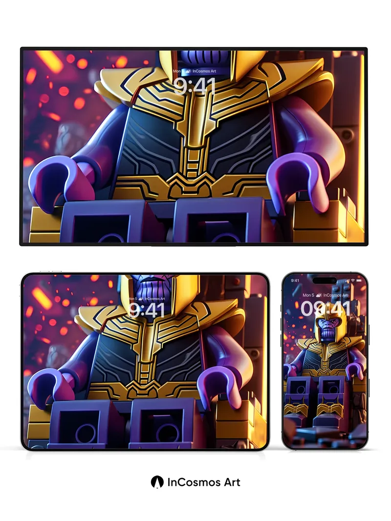 Cosmic Sovereign Wallpaper with Brick Armor