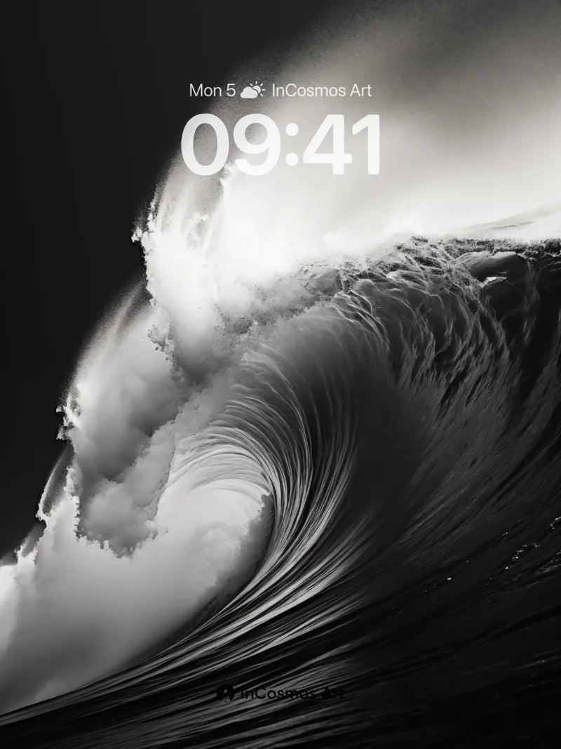 Crimson Surge Wallpaper with Hidden Tides