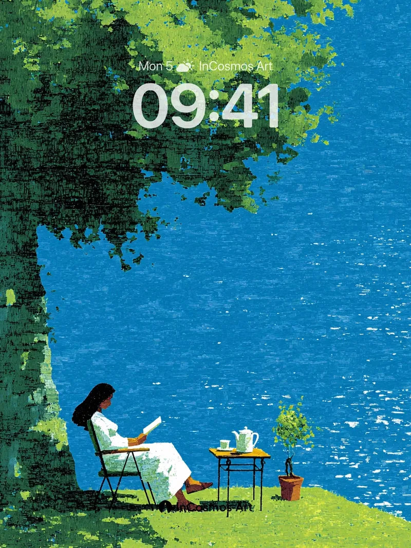 Serenity Under Canopy Wallpaper with Whispering Light wallpaper for iPhone, iPad & Mac