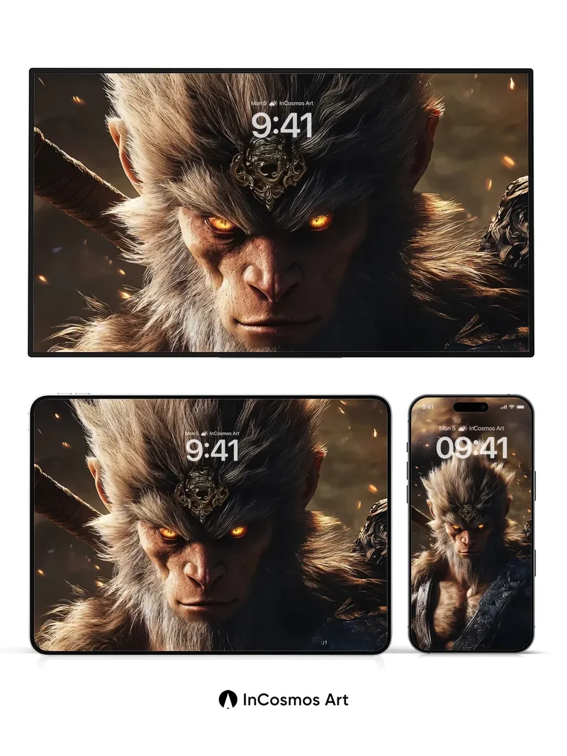 Feral Light Wallpaper with Golden Eyes