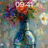 Luminous Bloom Wallpaper with Glass Vessel Reflections wallpaper for iPhone, iPad & Mac
