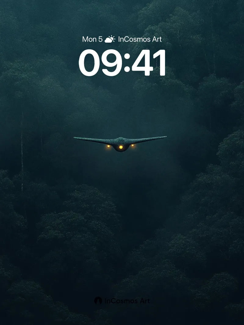 Nocturnal Glide Wallpaper with Ghostly Wings