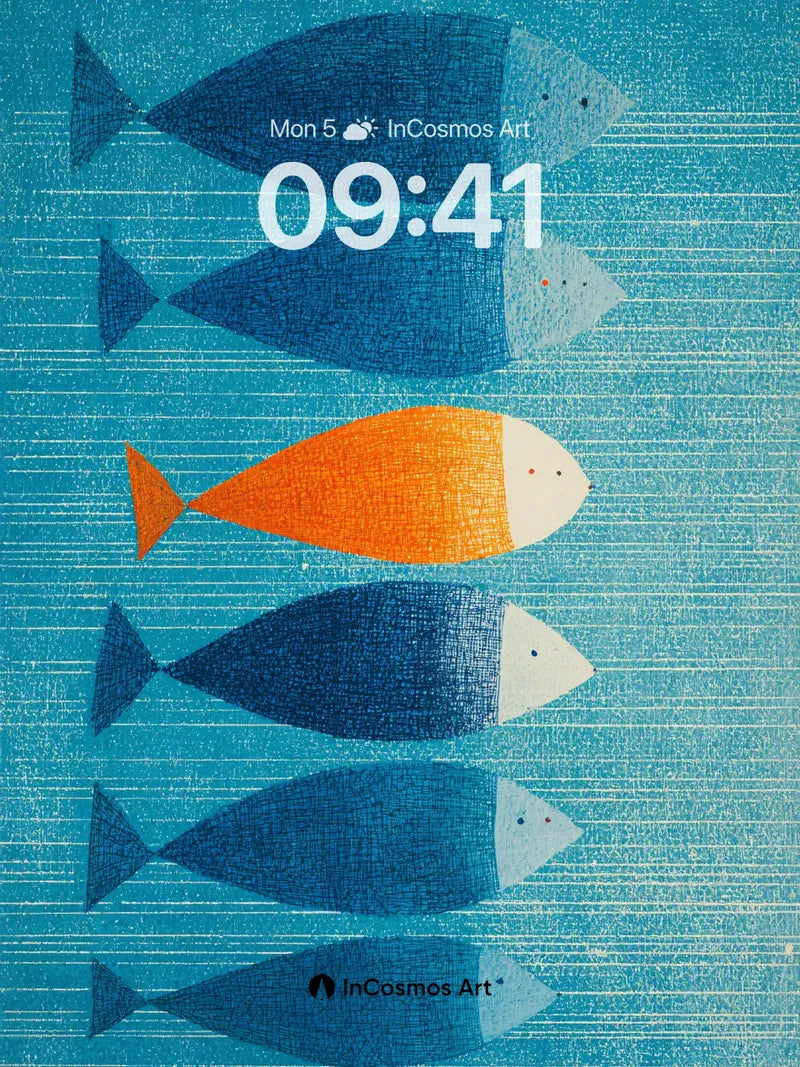Serenity Swim Wallpaper with One Orange Rebel wallpaper for iPhone, iPad & Mac
