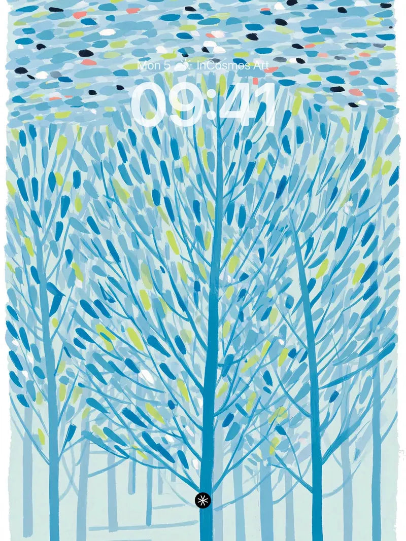 Tranquil Blue Forest Wallpaper wallpaper for iPhone, iPad & Mac