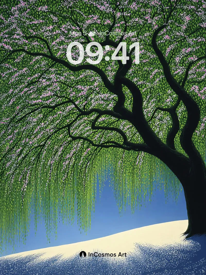 Whispering Canopy Wallpaper with Starlight Roots