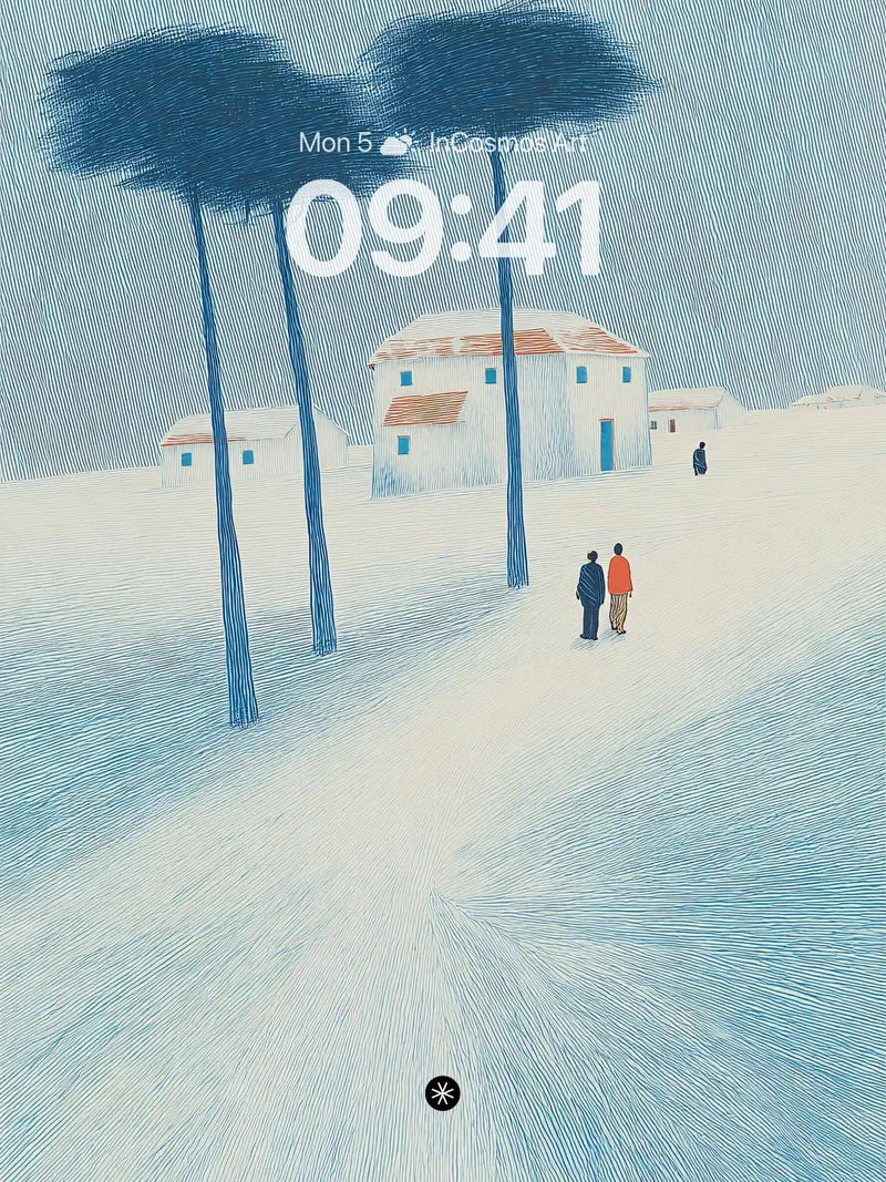 Winter Solitude Snowscape Wallpaper Background wallpaper for iPhone, iPad & Mac