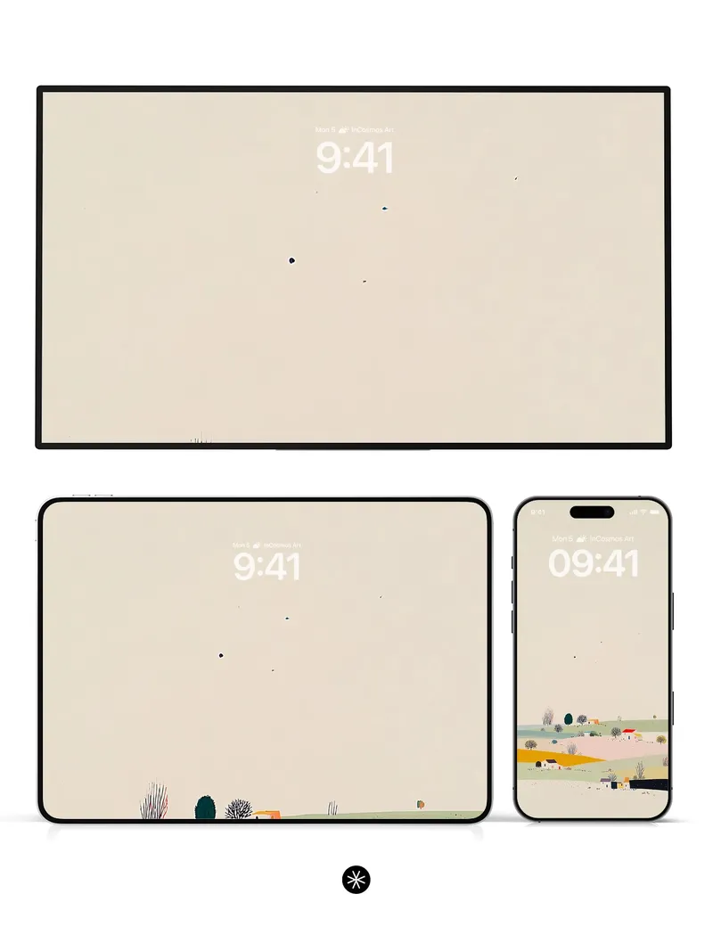 极简乡村风景 Wallpaper 4K for iPhone Lock Screen