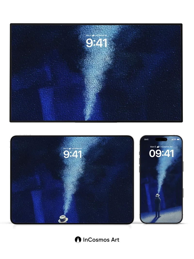 Midnight Smoke Wallpaper with Silent Watcher