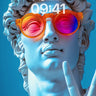 Surreal Stone Wallpaper with Neon Glasses wallpaper for iPhone, iPad & Mac