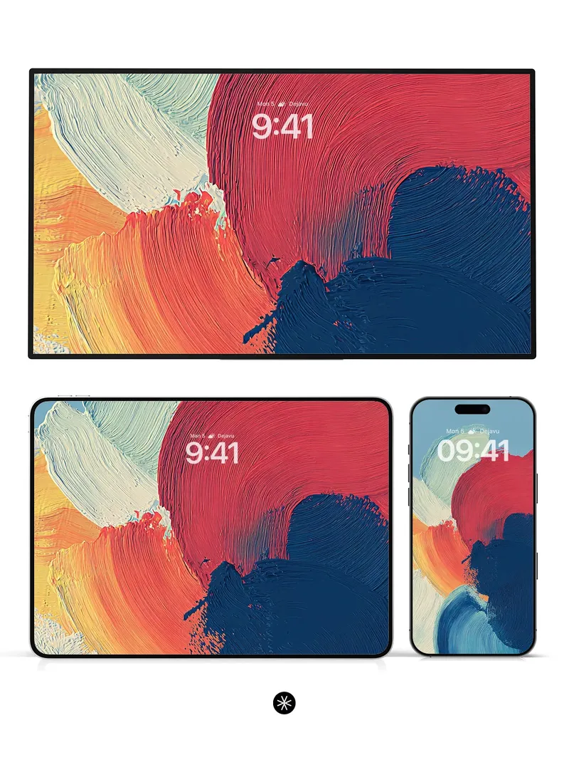 Dynamic Color Swirls Abstract Wallpaper