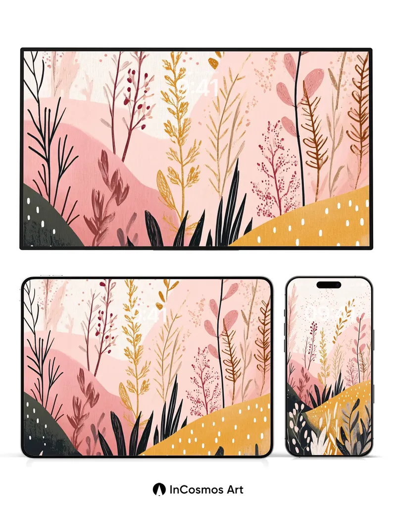 Whispering Wildscape Wallpaper with Dappled Light