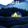 Whispering Peaks Wallpaper with Glowing Hearth wallpaper for iPhone, iPad & Mac