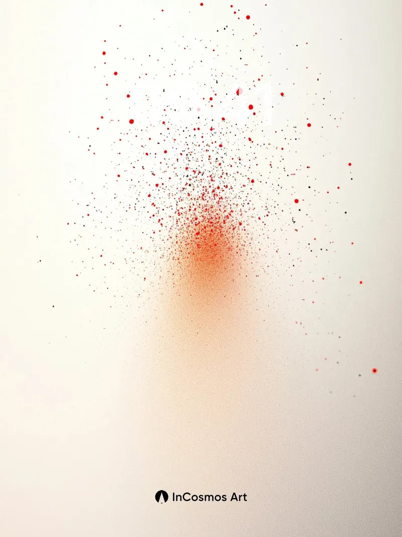 Ember Burst Wallpaper with Floating Particles