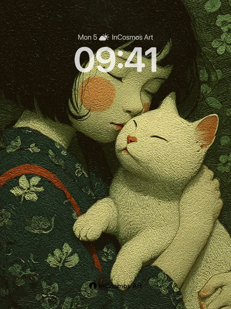 Serenity Embrace Wallpaper with Textured Whispers